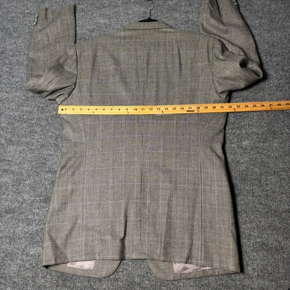 Billfox Rare Fibres London Men's Glen Plaid Suit 38R 36x30‎ Prince of Wales
